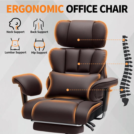 Chaise bureau massante et chauffante ergonomique