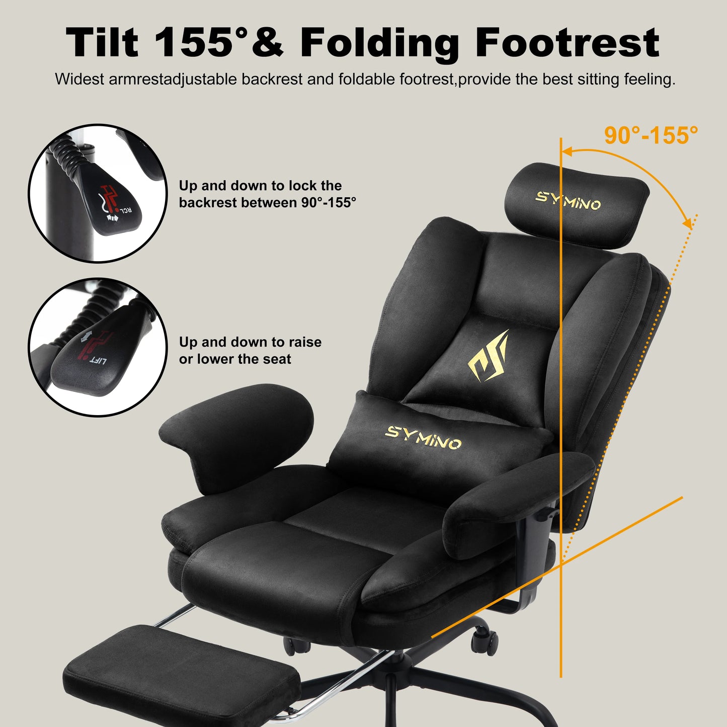 fauteuil de gaming avec repose-pieds