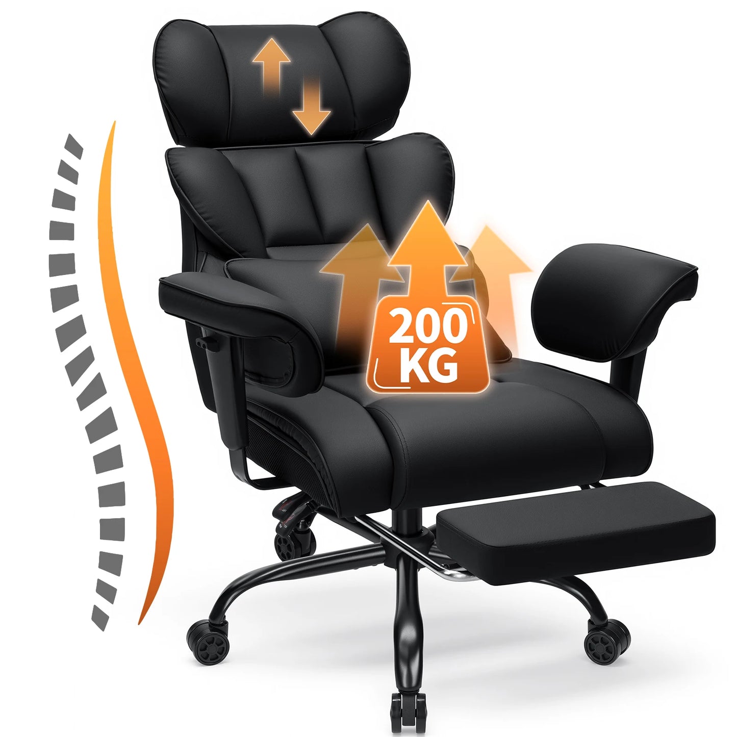 Chaise bureau massante et chauffante ergonomique