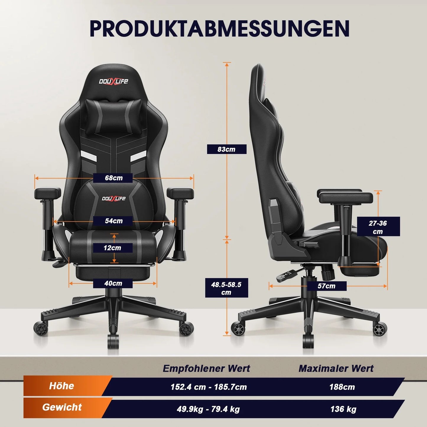 siège bureau gaming massant et chauffant