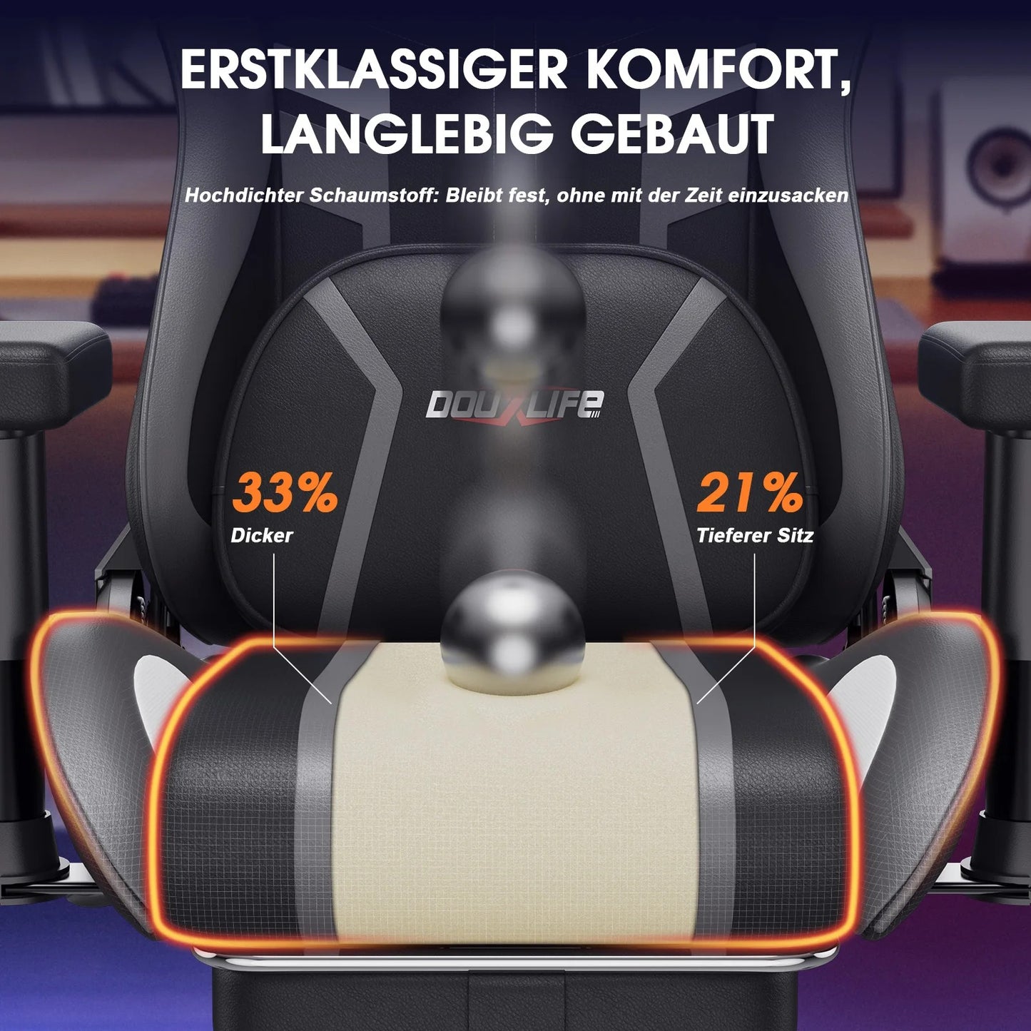 siège bureau gaming massant et chauffant